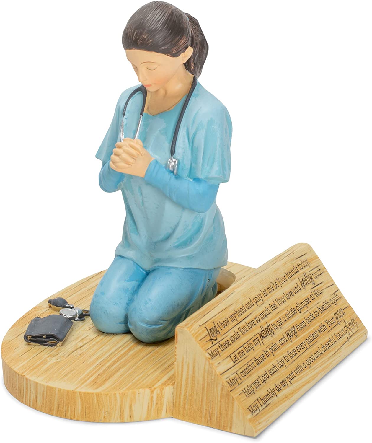 Dicksons Nurse S Prayer Kneeling In Uniform 4 5 X 5 5 Resin Stone Tab Roby S Hallmark