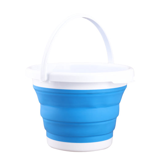 Loewten Portable Bucket,Foldable Bucket 13L Large Capacity Portable  Collapsible Water Container With Storage Bag Blue,Folding Water Container 