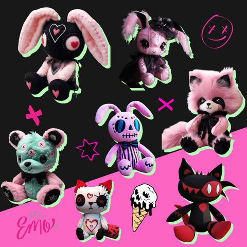 goth stuffed animals