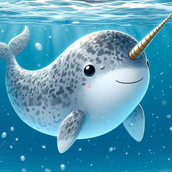 Narwhal, Cute Mythical Creatures, a captivating inhabitant of the frosty Arctic Ocean