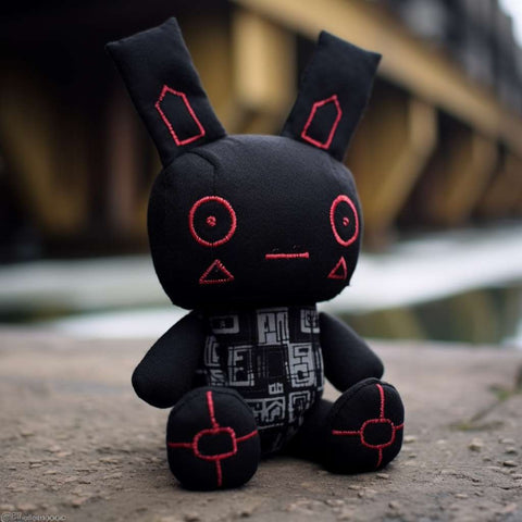 Black Cyberpunk Robotic Bunny