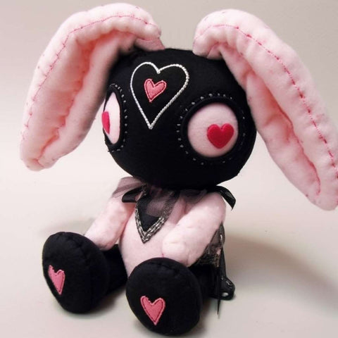 Black and pink scary bunny