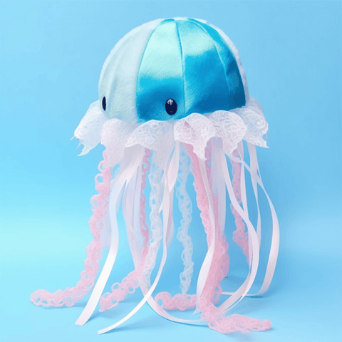 Animal en peluche méduse bleue
