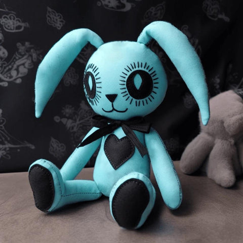 Blue Kawaii Emo Bunny Stuffed Animal