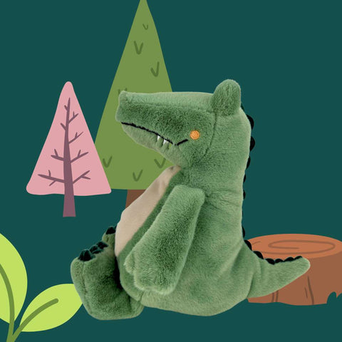 Peluche crocodile vert mignon