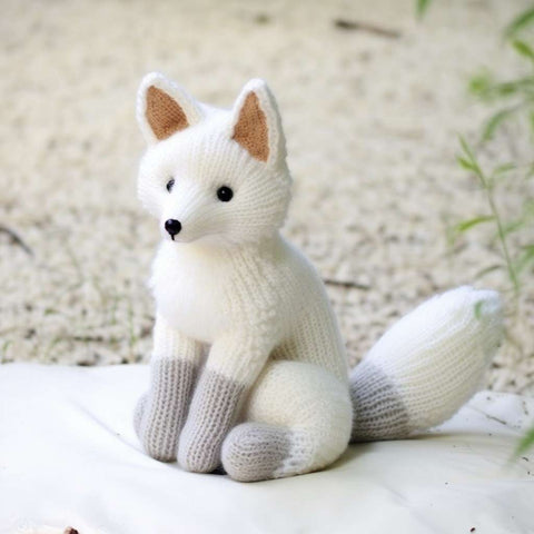 Elegant and Charming White Fox Stuffed Animal