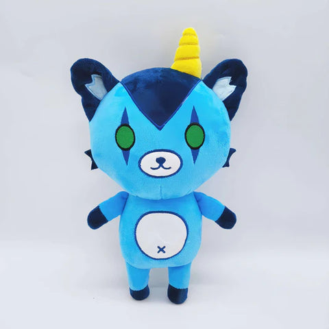Emo Blue Unicorn Cat Plush