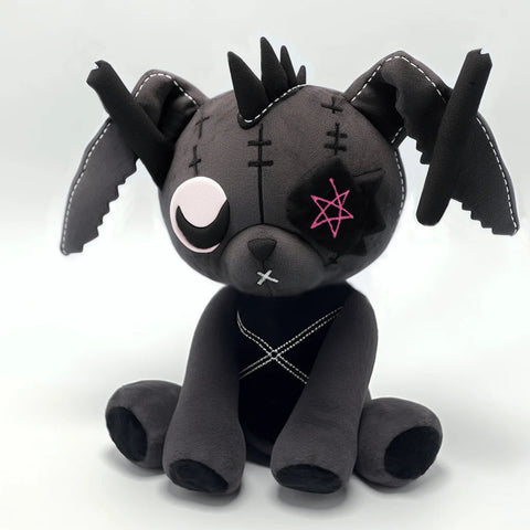 Cool Punky Grey Bunny Stuffed Animal