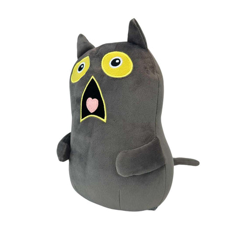 kawaii grey cat plush