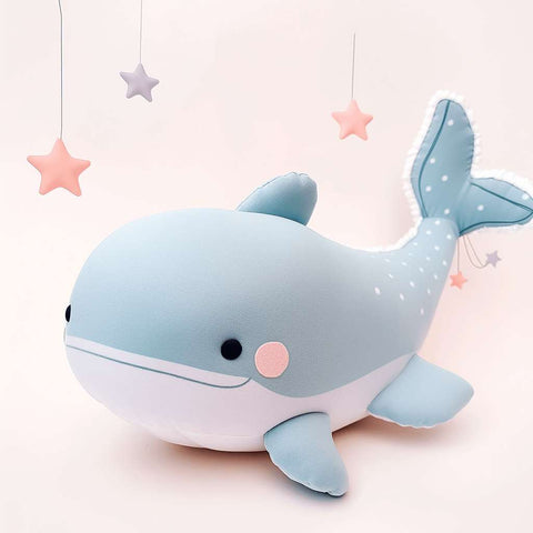 Large Cute Blue Whale Shark Stuffed Animal