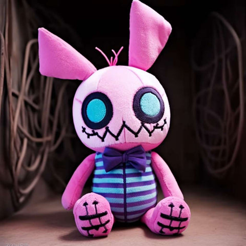 Arctic Blue Voodoo Goth Bunny Plush - PlushThis