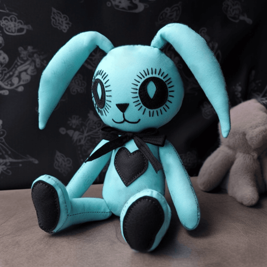Arctic Blue Voodoo Goth Bunny Plush