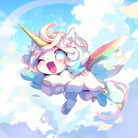 A Flying Unicorn With A Long Horn Picture