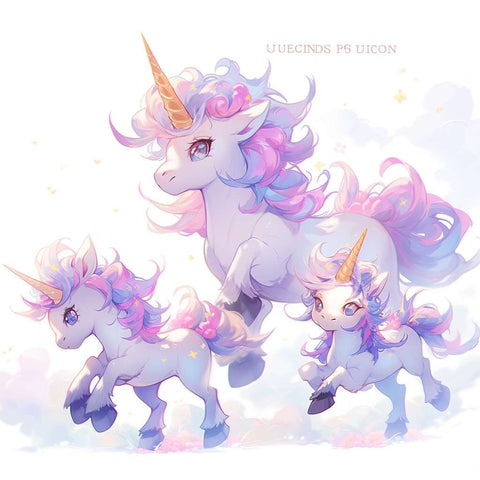 Able-bodied unicorn father with child