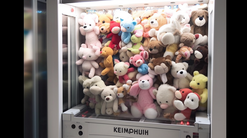 A Claw Machine Filled With Stuffed Animals