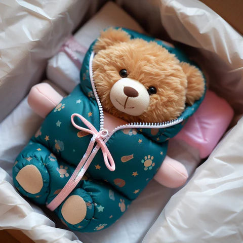 sleeping bag of a teddy bear