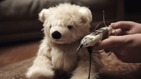 remove batteries out of a stuffed animals