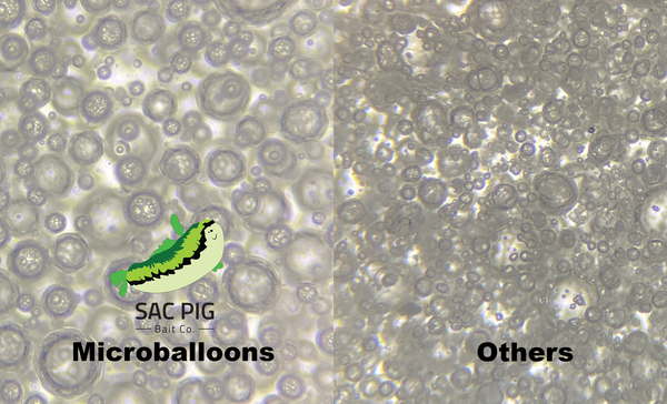 SacPig Microballoon vs. Fasco Microballoon Under Microscope