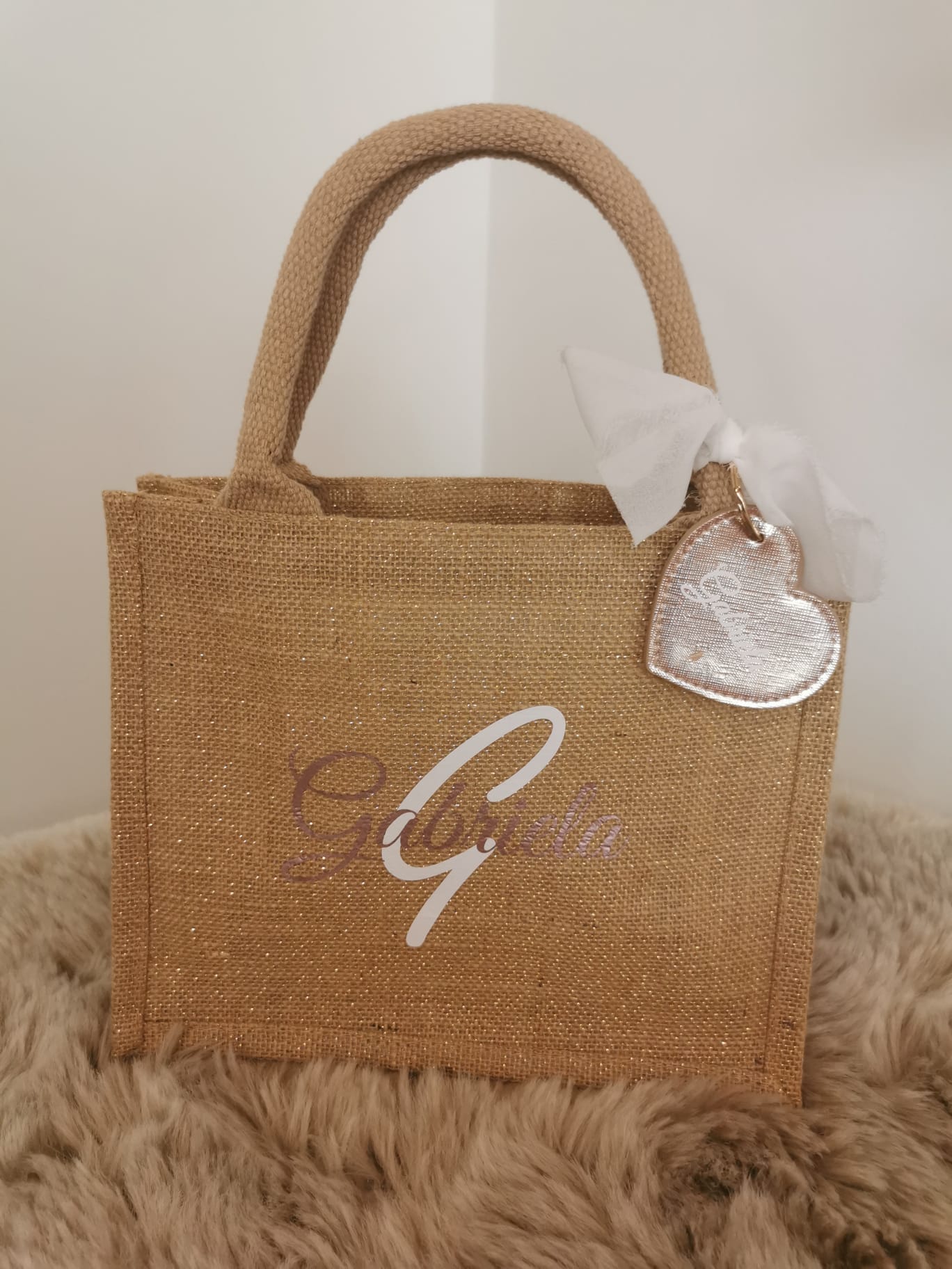 Gepersonaliseerde Mini Jute Tas