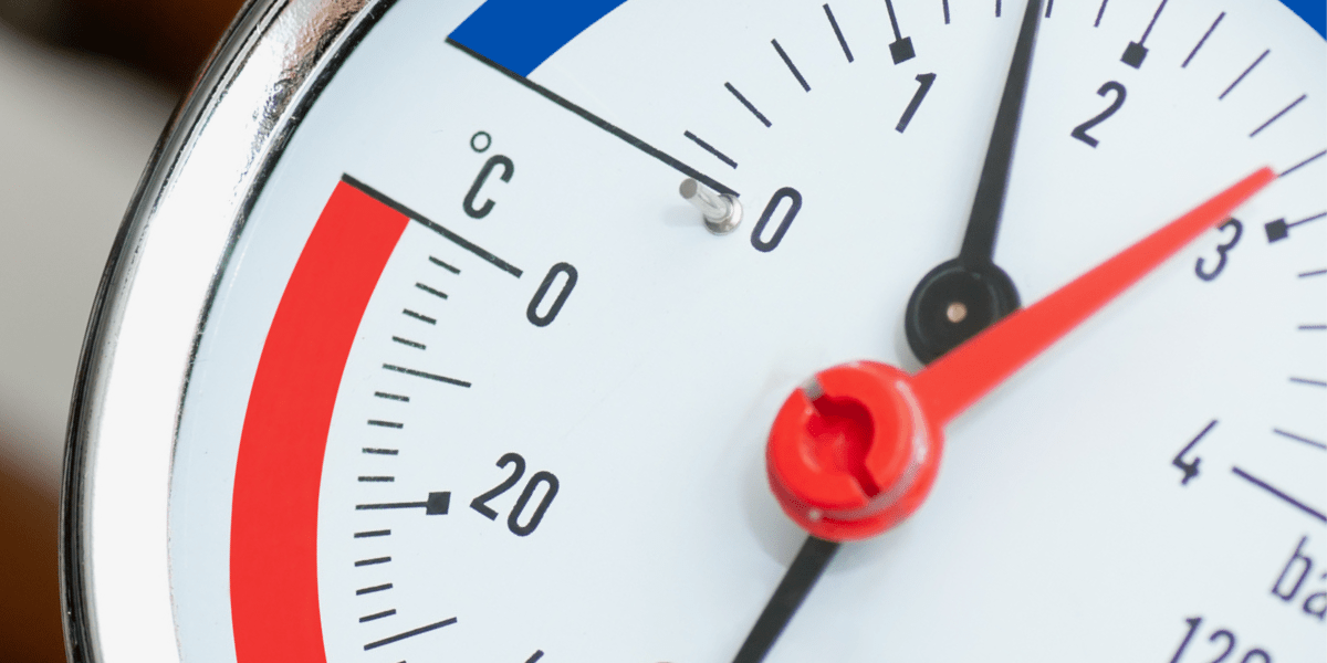 Detail shot of a pressure gauge