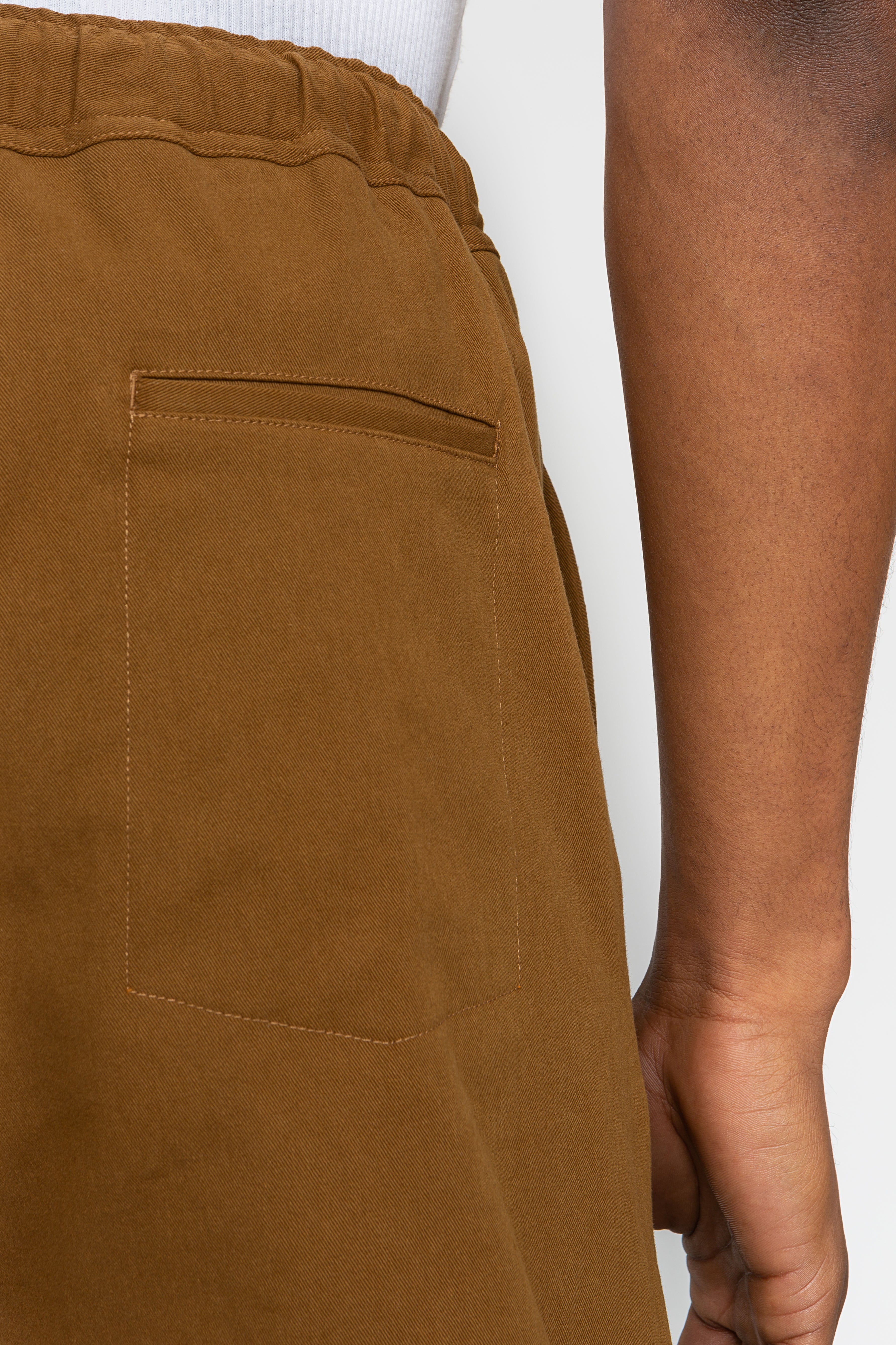Pleated Easy Pant - Brown