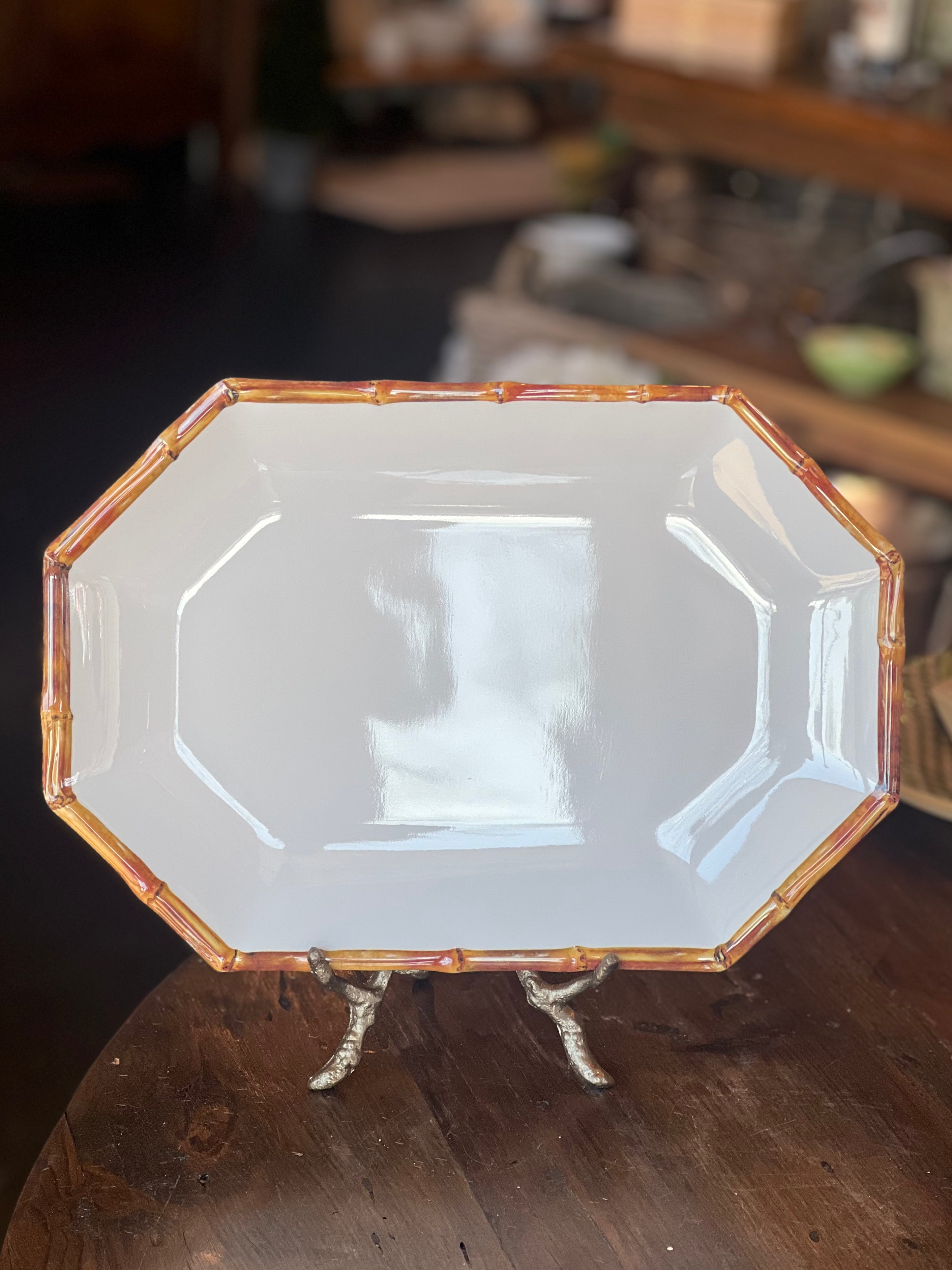 Bamboo Melamine Serving Tray