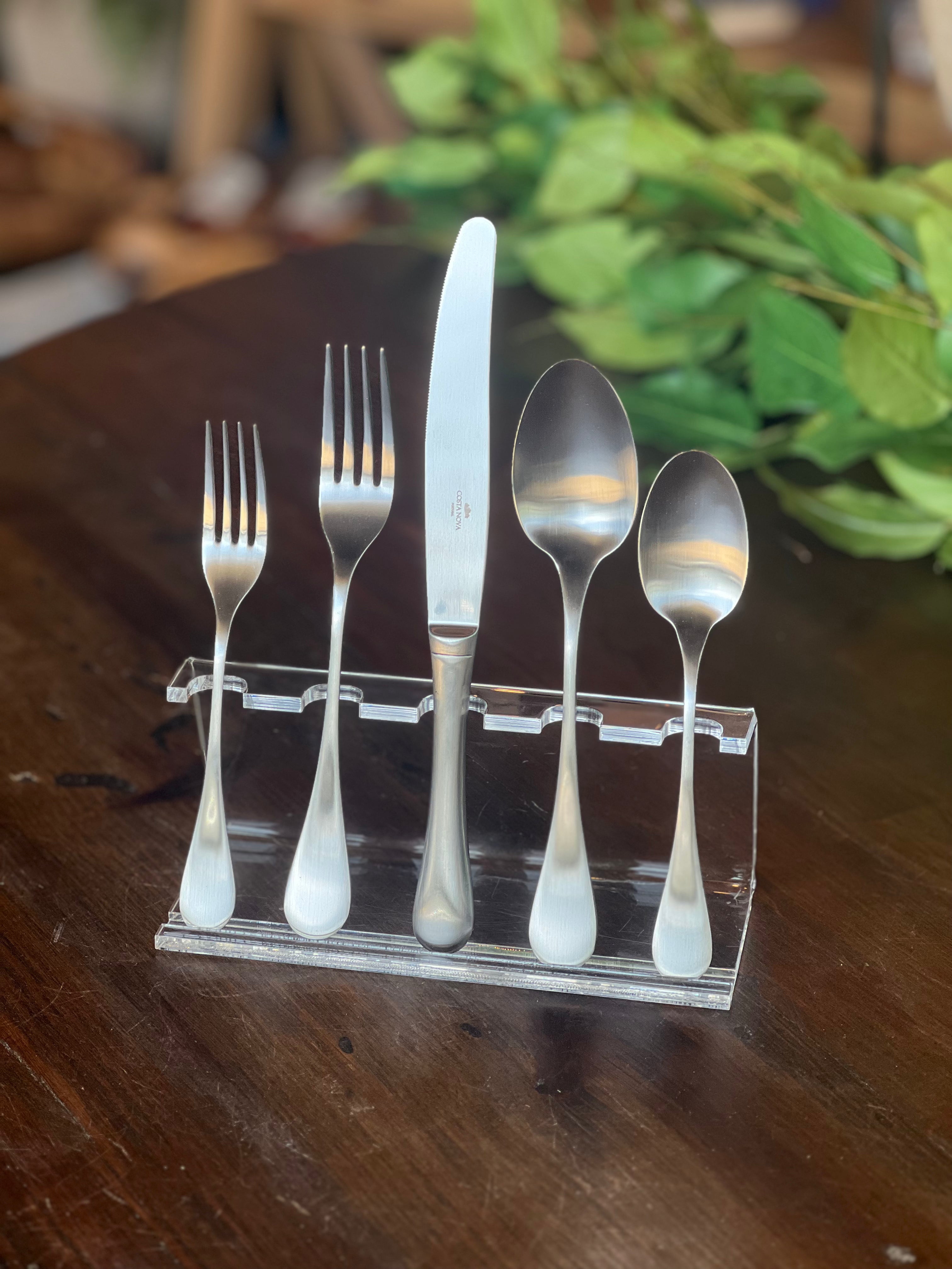 Antigo Brushed Silver Flatware - 5 Piece