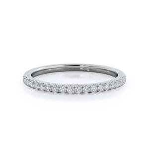 Classic pave diamond wedding band