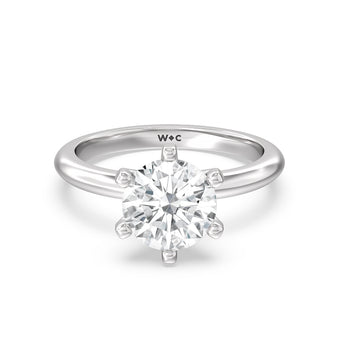 Classic Six Prong Solitaire Diamond Engagement Ring