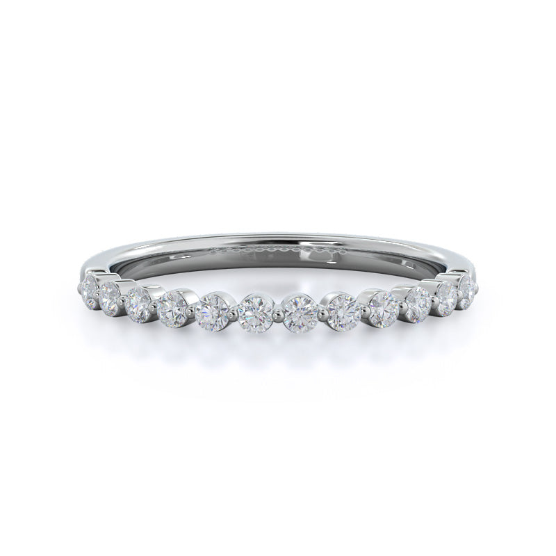 Under Bezeled Accent Diamond Wedding Band