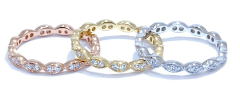 white, yellow and rose gold metal bands