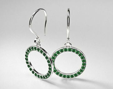 emerald drop earrings