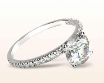 Best Engagement Rings for Teachers French Cut Pave Diamond