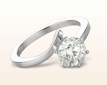 Flourish Solitaire Diamond Engagement Ring
