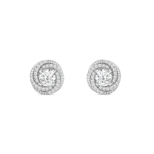 galaxy halo diamond earrings