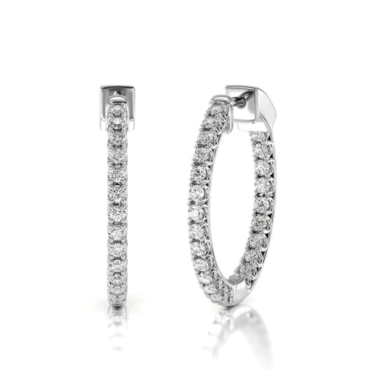 inside out diamond hoops