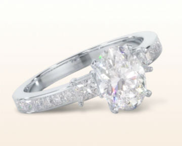 Princess Accent Diamond Engagement Ring