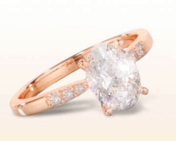 rose gold oval engagement rings enchant diamond