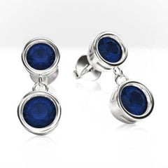 sapphire drop earrings