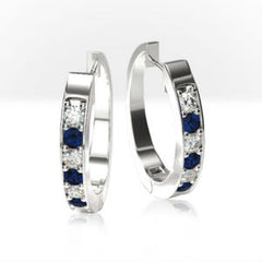 sapphire hoop earrings