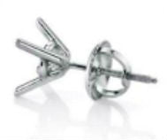 sapphire stud earrings screw backings