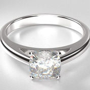 solitaire engagement rings cushion cut diamond