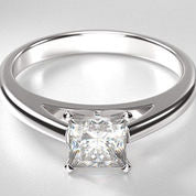 solitaire engagement rings princess cut diamond