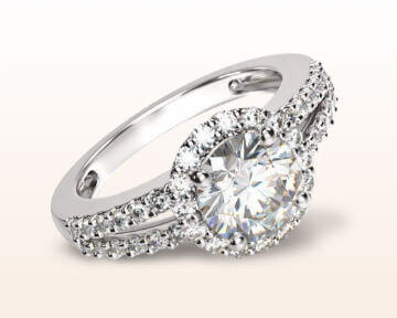 split shank halo engagement rings diamond