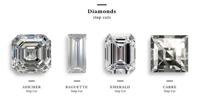 step cut diamonds