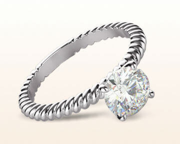 twisting engagement rings diamond braided solitaire diamond