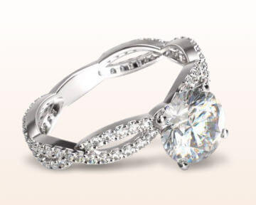 twisting engagement rings infinity winding