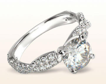 twisting engagement rings winding diamond