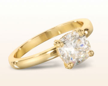 Diamond Basket Solitaire Engagement Ring