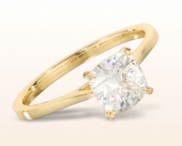 Sleek Cathedral Solitaire Engagement Ring
